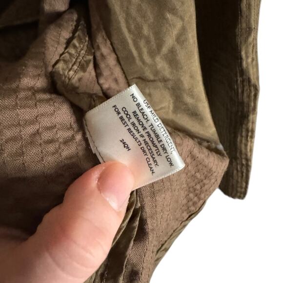 Eileen Fisher 100% Silk Open Front Textured Lightweight Jacket XS - Picture 11 of 11